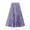 Purple, variant on Qingpeng Women Elastic High Waist Pleated Skirt Midi Swing A-line Skirts