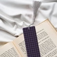 thumbnail image 6 of Kdxio Purple Black Plaid Print Metal Tassel Bookmarks,Perfect Gift for Art Lovers and Bookworms Metal Bookmarks for Women, 6 of 8