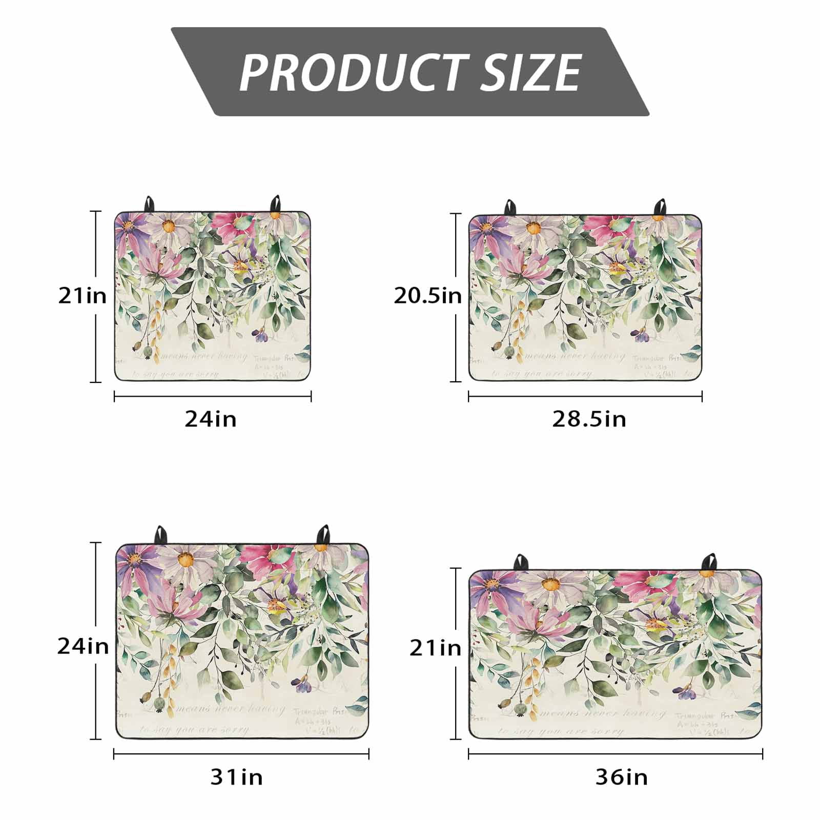Eucalyptus Stove Top Cover for Electric Stove, Heat-proof & Non Slip Glass Top Stove Cover Protector, Sage Green Botanical Leaf Pink Flower Farm Kitchen Flat Cooktop Rubber Mat 36x21 Inches