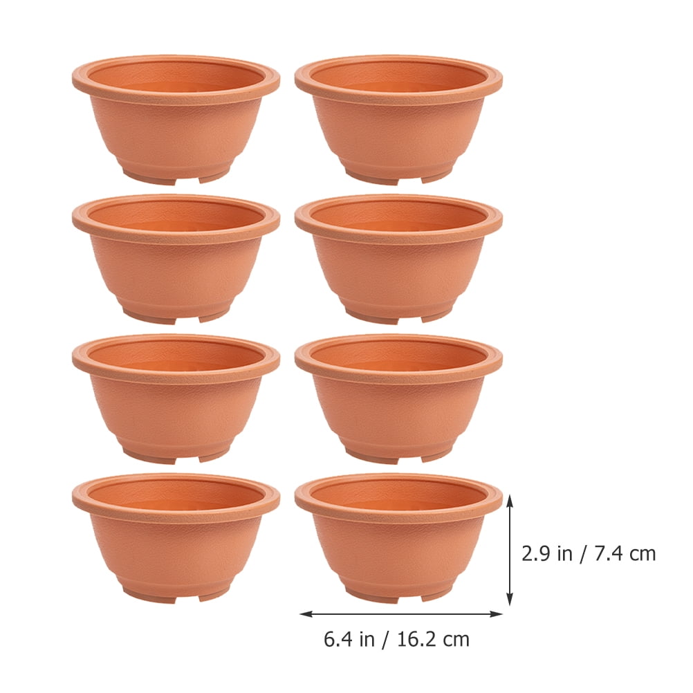 8 Pcs Flowerpot Planters for Indoor Plants Garden Small Floral Containers