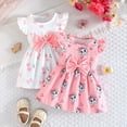 thumbnail image 2 of xfsWaSs Baby Girls Dress 2 Pack Toddler Summer Dresses Ruffle Sleeveless Cute Casual Sundress With Bowknot A-Line Beach Sundresses 9-12 Months, 2 of 8
