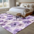 thumbnail image 4 of Purple Flower Area Rug 5x7 FT, Non Slip Bedroom Throw Carpet, Ombre Botanical Watercolor Floral Spring Washable Soft Floor Carpet Non-Shedding Rug for Dining Room Bedside Classroom Desk, 4 of 9