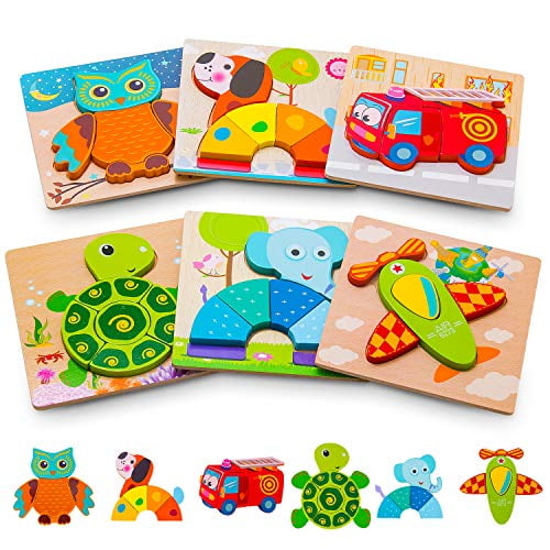 Ayeboovi Wooden Puzzles Toddler Puzzles For Kids Animal Puzzles For 3 Year Old Boys Girls Perfect Educational Toy Gift Modern Life Walmart Com