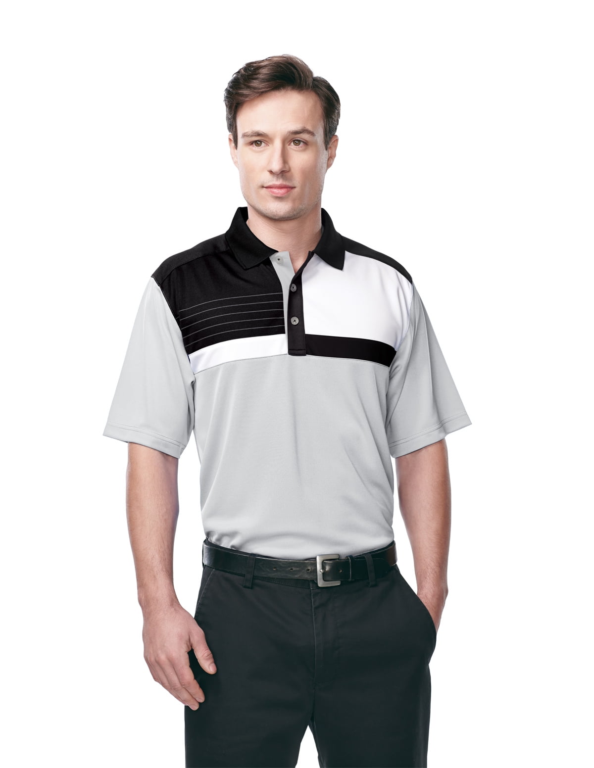 TriMountain Men's 100 Polyester Knit S/S Golf Shirt