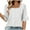 White1, variant on yillto Womens 3/4 Sleeve Shirts Summer Square Neck Tops Business Casual Loose Tunic Work Dressy Blouses
