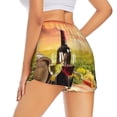 thumbnail image 3 of Bixox Women's Red Wine Glasses pattern 2 in 1 Running Shorts - Lightweight Athletic Workout Gym Yoga Shorts Liner with Pockets - Small, 3 of 7