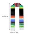 thumbnail image 2 of GDREDA Colorful Fringe Graduation Stole Sash Academic Scarf Unisex Keepsake for College Commencement Celebrations Accessory Multicolour,One Size, 2 of 2