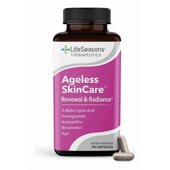LifeSeasons - Apoyo antioxidante - Baya de acai, astaxantina, resveratrol, ácido R-alfa lipoico y extracto de granada - 90 cápsulas