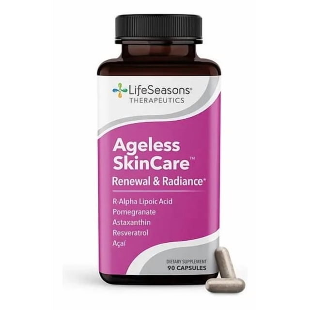 LifeSeasons - Apoyo antioxidante - Baya de acai, astaxantina, resveratrol, ácido R-alfa lipoico y extracto de granada - 90 cápsulas