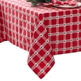 thumbnail image 2 of Elrene Home Fashions Sherwood Tree Dobby Cotton Rectangle Tablecloth, Red, 60" x 102" Rectangle, 2 of 3