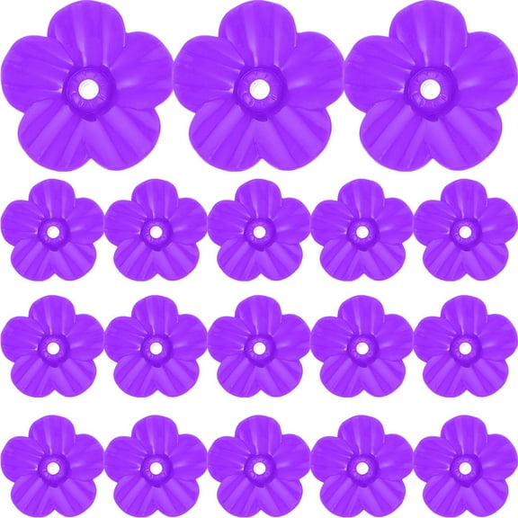 FELTECHELECTR 18Pcs Purple Hummingbird Feeder Flower Inserts for Garden and Bird Lovers