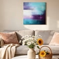 thumbnail image 6 of Canvas Wall Art Purple Teal Canvas Art Print Mottled Graffiti Color Block Abstract Geometric Pictures Wall Decor for Living Room Bedroom Artwork Decorations Stretched Framed Ready to Hang 8"x8", 6 of 9