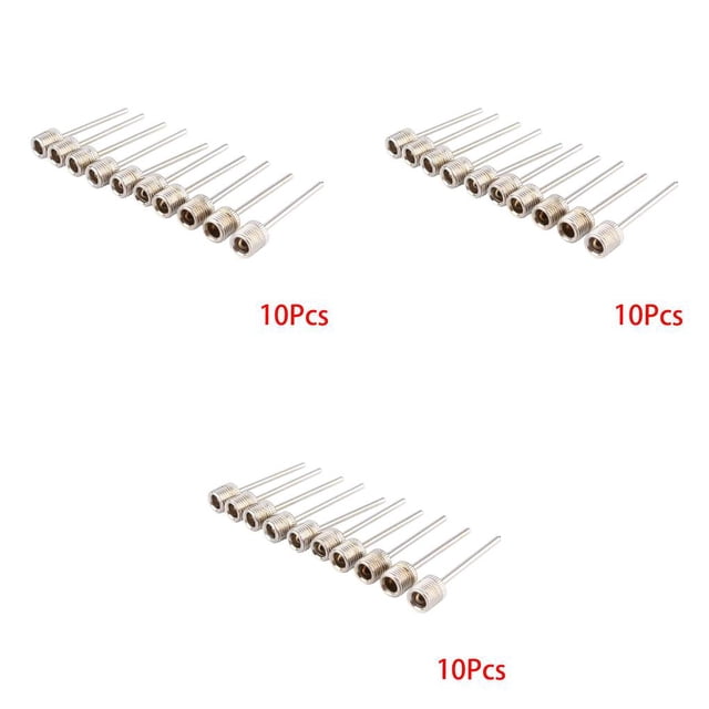 sweethay Paquete de 10 agujas de inflado de bolas, bomba de inflado de neumáticos de bicicleta, Pin para gimnasio, bicicleta, accesorios de Type1