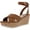 Light Natural, variant on Nine West Womens Dureen 3 Faux Leather Wedge Sandals White 7 Medium (B,M)
