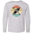 thumbnail image 3 of Inktastic Kayaking Gift Retro Kayak Boating Long Sleeve Youth T-Shirt, 3 of 5