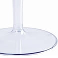 thumbnail image 7 of Benjara 20 Inch Modern Side Accent Table, Clear Round Tabletop and Tapered Base, 7 of 7