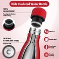 thumbnail image 4 of Neihepal 12oz Stainless Steel Insulated Water Bottle, BPA Free Cola Flask, Keeps Cold 24H Hot 12H (Red,1), 4 of 7