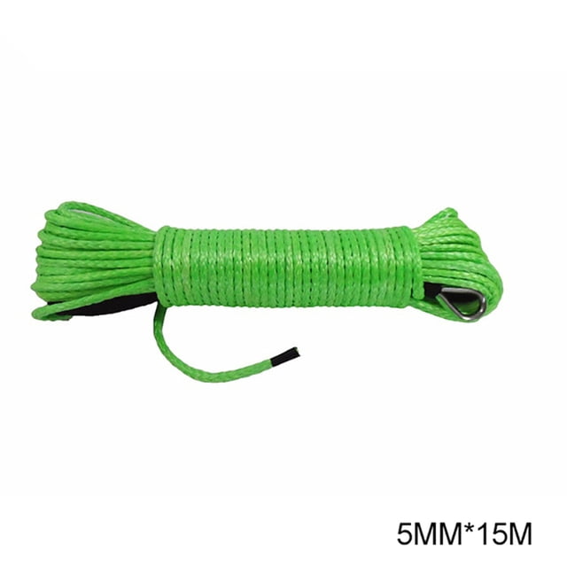 4mm*15m 5mm*15m 6mm*15m Synthetic Winch Rope Towing Rope Winch Line Synthetic Winch Cable Plasma Rope For ATV UTV SUV ,Easy to Use