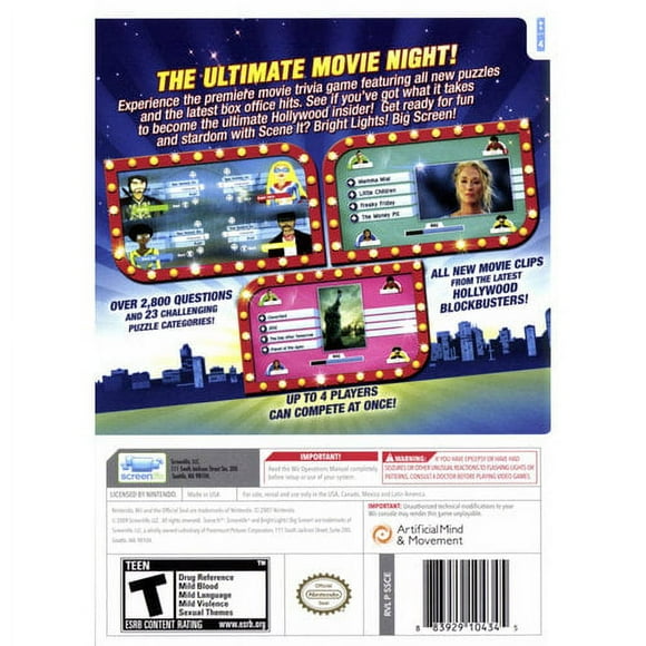 Scene It? Bright Lights! Big Screen! - Nintendo Wii