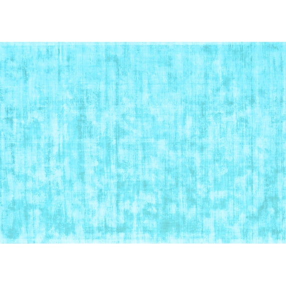Ahgly Company Indoor Rectangle Solid Light Blue Modern Area Rugs, 2' x 3'