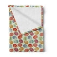 thumbnail image 2 of Easter Soft Flannel Fleece Throw Blanket, Traditional Eggs Painted with Flowers Vintage Composition on Green Leafy Branches, Cozy Plush for Indoor and Outdoor Use, 70" x 90", Multicolor, by Ambesonne, 2 of 5