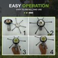 thumbnail image 4 of POINTERTECK 6 Inch Wire Wheel Head Mower Head Universal Weeding Brush Mount Straight Shaft Mower Moss Removal Tool, 4 of 6