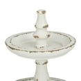thumbnail image 4 of DecMode 8" x 10" White Wood Small Distressed 2 Tiered Server, 1-Piece, 4 of 7