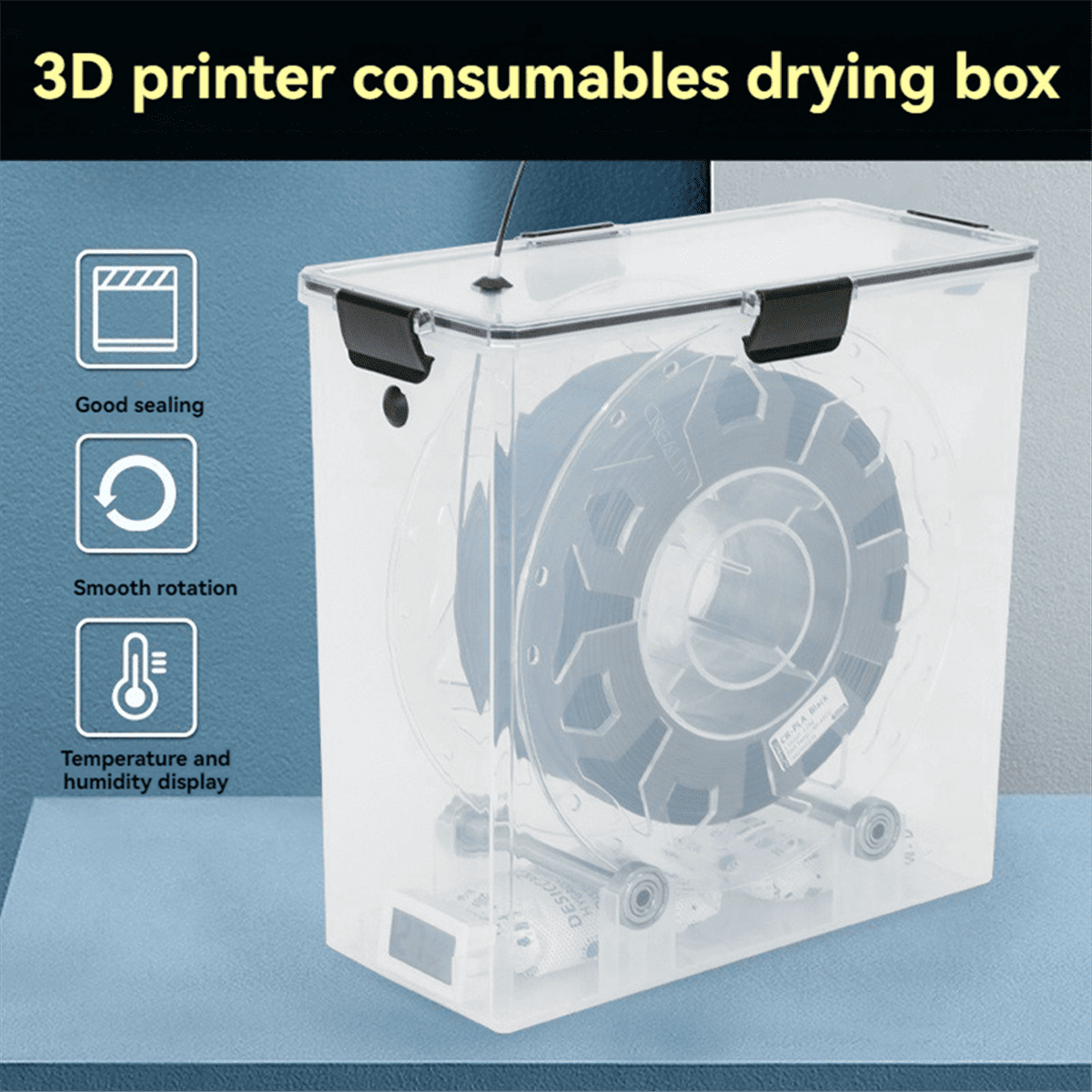 3D Printer Filament Dry Box Storage Hot-Air Heating Printing Material Holder Moisture- for All FDM
