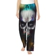 thumbnail image 1 of Fotbe Modern Abstract Colorful Skull C Pantalones de Pijama para Mujer, Pantalones de Dormir, Pantalones Pj con Cordón y Bolsillos-X-Large, 1 of 6
