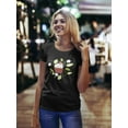 thumbnail image 2 of Cute Floral Strawberry Cupcake T-Shirt Women -Image by Shutterstock, Female Large, 2 of 4
