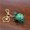 Green, variant on Cowhide Handmade Small Tortoise Keychain Male Cute Small Gift Girl Backpack Pendant (Green brown and orange)
