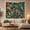Hibiscus Jungle, variant on Tropical Hibiscus and Leaves Tapestry Wall Hanging