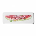thumbnail image 1 of Watercolor Computer Mouse Pad, Hello Summer Words with Fresh Watermelon and Poppies Picture, Rectangle Non-Slip Rubber Mousepad Large, 31" x 12" Gaming Size, Pink Mint Green, by Ambesonne, 1 of 2