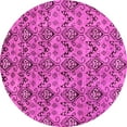 thumbnail image 1 of Ahgly Company Indoor Round Abstract Pink Modern Area Rugs, 8' Round, 1 of 4