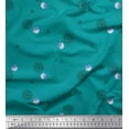 thumbnail image 3 of Soimoi Green Velvet Fabric Scared Geometric Galaxy Print Fabric by the Yard 58 Inch Wide, 3 of 3