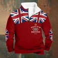 thumbnail image 1 of British- High Neck Half Zip Pullover Sweatshirt For Casual Outdoor Warmth And Soft Lined Comfort In Fall Winter, 1 of 3