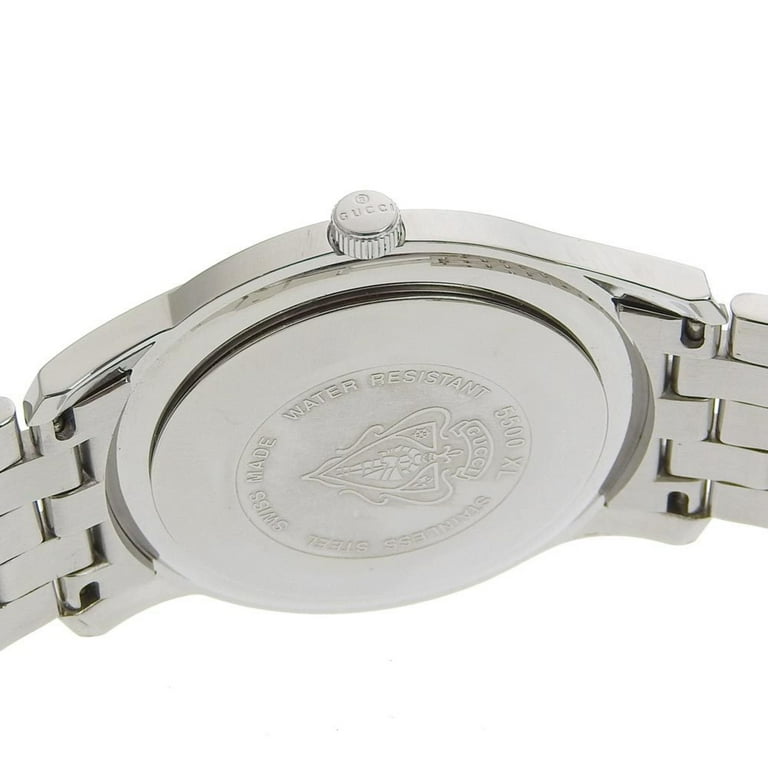 Pre-Owned Gucci 5500XL Stainless Steel Quartz Analog Display Pre-Owned Gucci 5500XL Stainless Steel Quartz Analog Display