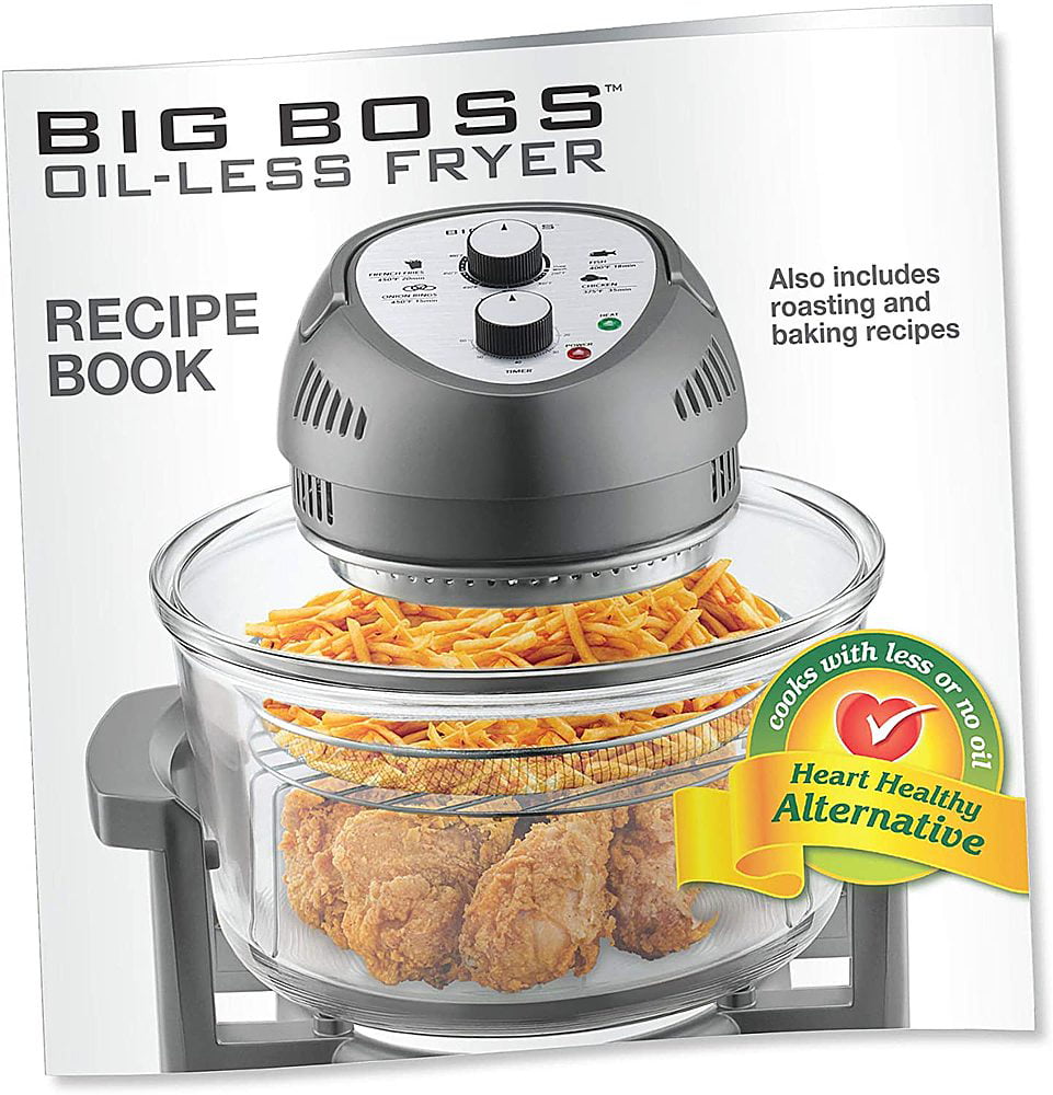 Big Boss - Oil-less Air Fryer, 16 Quart, 1300W, Easy Operation with Built  in timer - Black 