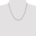 thumbnail image 2 of Real 14kt White Gold 2mm Semi-solid 3-Wire Wheat Chain; 20 inch; Lobster Clasp; for Adults and Teens; for Women and Men, 2 of 5