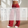 thumbnail image 4 of Sweatpants for Women Plus Size Winter Solid Color Elastic Waist Warm Pants Athletic Wide Leg Drawstring Trousers with Pockets, 4 of 8