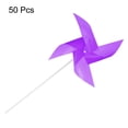 thumbnail image 3 of 50pcs 17 x 9.1 Molinos de Viento para el Jardín con 4 Hojas Molinillos de Viento a Prueba de Viento y Impermeables con Estacas para Decoración de Patio Color Morado, 3 of 6
