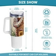 thumbnail image 3 of Gingerbread House Cookies Trees 40 oz Tumbler with Handle Insulated&nbsp;Travel Mug&nbsp;Lid Straw Leak Proof Steel Vacuum Water Bottles Glasses Fits in Car Cup Holder, 3 of 7