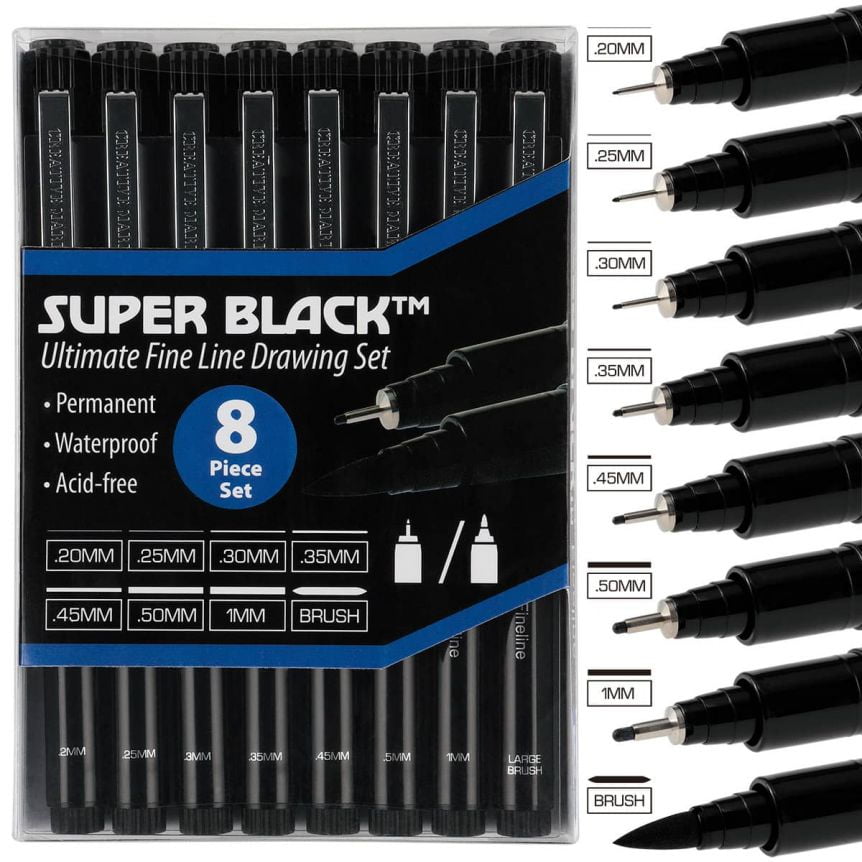 36 Pack Fine Point Markers Fine Tip Art Drawing Fineliner Pen - The CEO  Creative