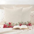 thumbnail image 3 of Roses Valentine's Day Outdoor Waterproof Pillow Covers, Eucalyptus Leaves Floral Rustic Decorative Square Throw Pillowcase Sofa Cushion Sham for Patio/Couch/Chair, 20"x20" 2 Pack, 3 of 8