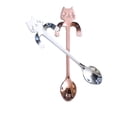 thumbnail image 4 of Inteprter Cute Cat Design Cat Cuchara de café Cuchara de acero inoxidable Cucharadita de mango largo Cuchara de helado Type4 NO4 Inteprter JJ15996-02, 4 of 6