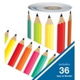 thumbnail image 2 of Black, White & Stylish Brights Pencils Rolled Straight Border, 36 Feet, 2 of 6