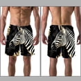 thumbnail image 3 of luoweisi Men's Beach Shorts Quick Dry Swim Trunks with Mesh Lining Zebra S, 3 of 5
