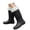 Black, variant on Women's Rain Shoes Fashion Platform Rain Boots Slip Winter Insulated High Top Wet Weather Footwear (With Fleece)