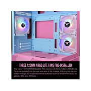 Thermaltake View 170 TG ARGB Bubble Pink Micro Chassis - Micro Tower - Bubble Pink - Tempered Glass, SPCC - 3 x Bay - 3 ? 120mm Fan(s) Installed - Micro ATX, Mini ITX Motherboard Supported - 2 x Fa...
