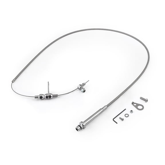 Speedmaster PCE469.1001 GM Turbo TH350 56" Stainless Steel Braided Kickdown Cable Kit